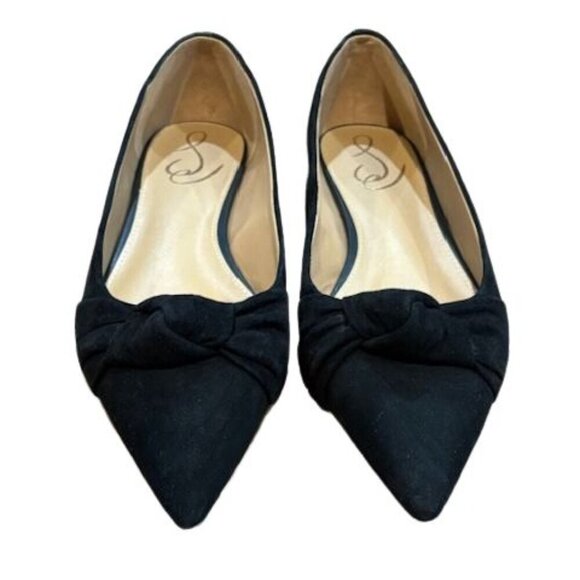 Sam Edelman Shoes - Sam Edelman “Wheaton” Knotted Suede Pointed-Toe Flats in Black – Size 9 – No Box
